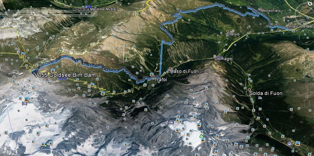 viaggi sport stelvio enduro mtb mappa giorno 1 goldsee bim bam trail