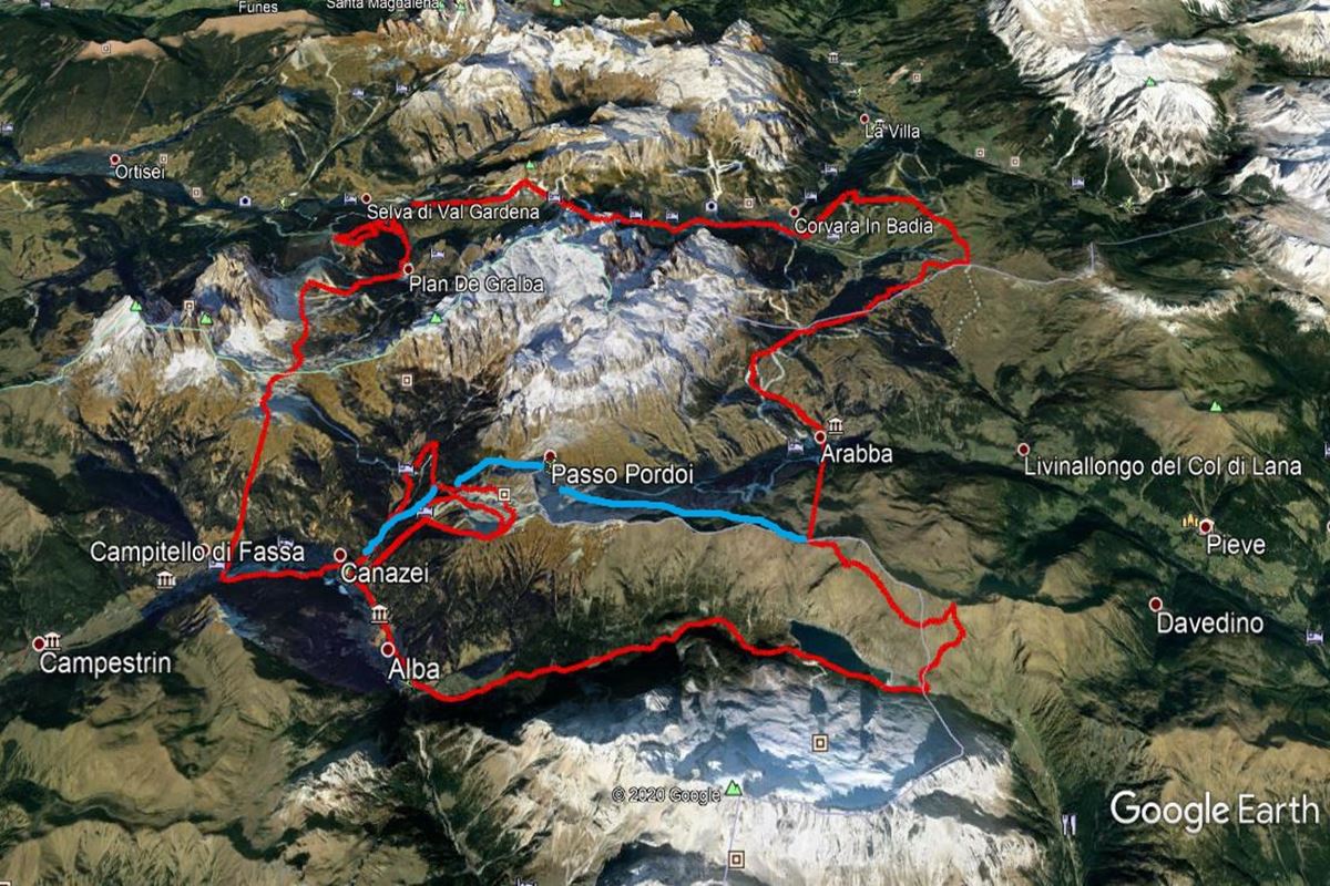 Sella Ronda Gravity Map