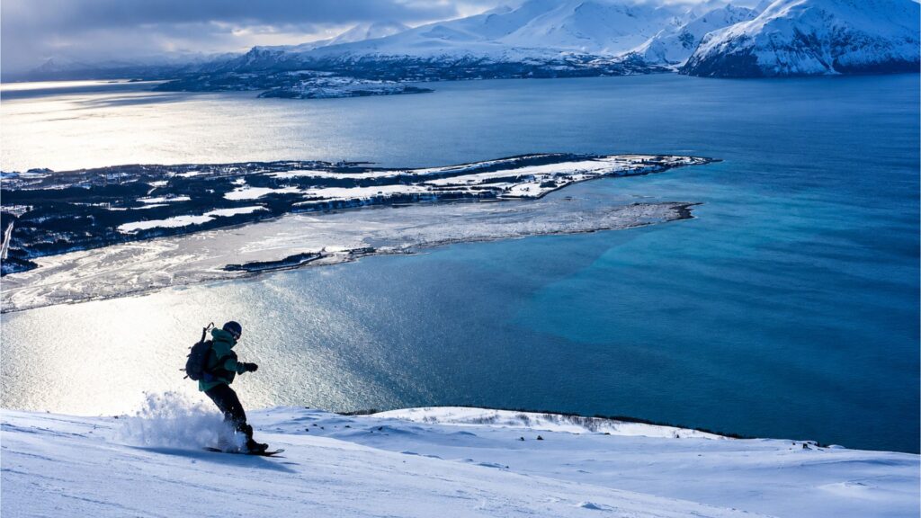 snowboard in norvegia freeride splitboard