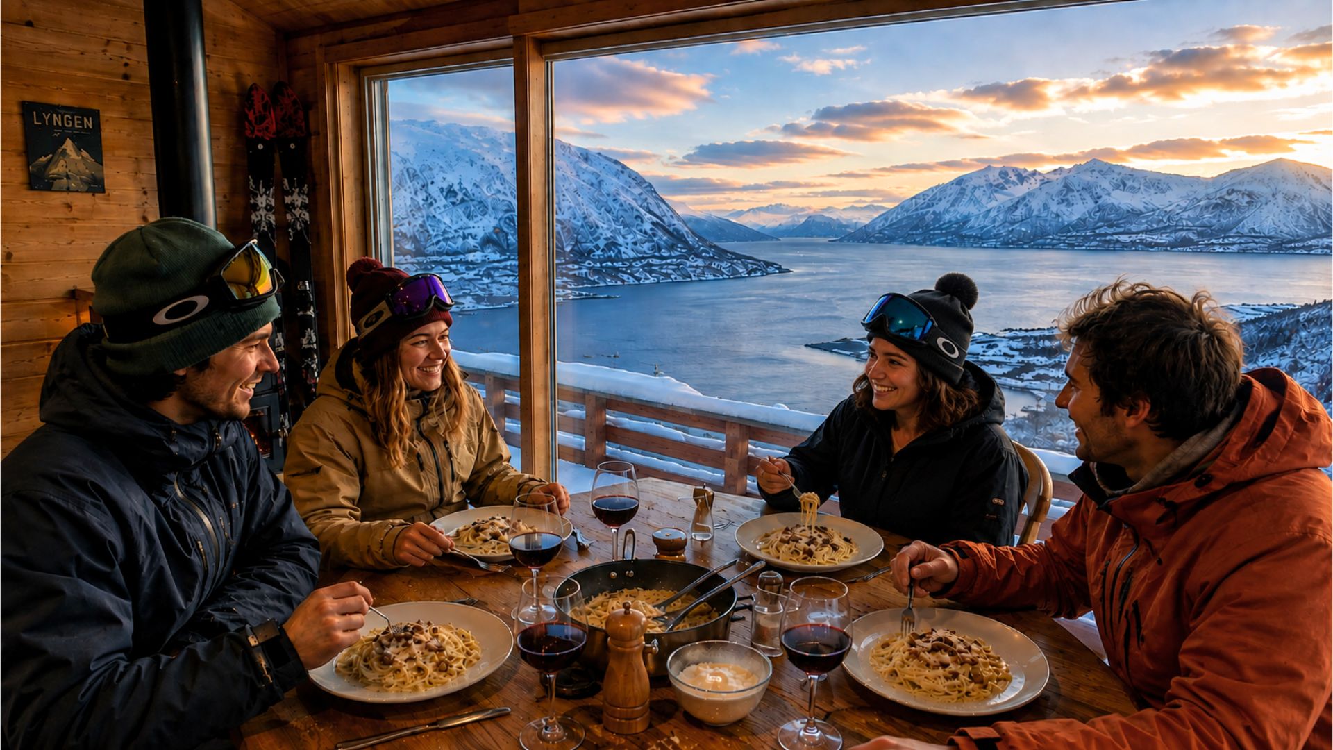 carbonara chalet fiordo lyngen alps norvegia