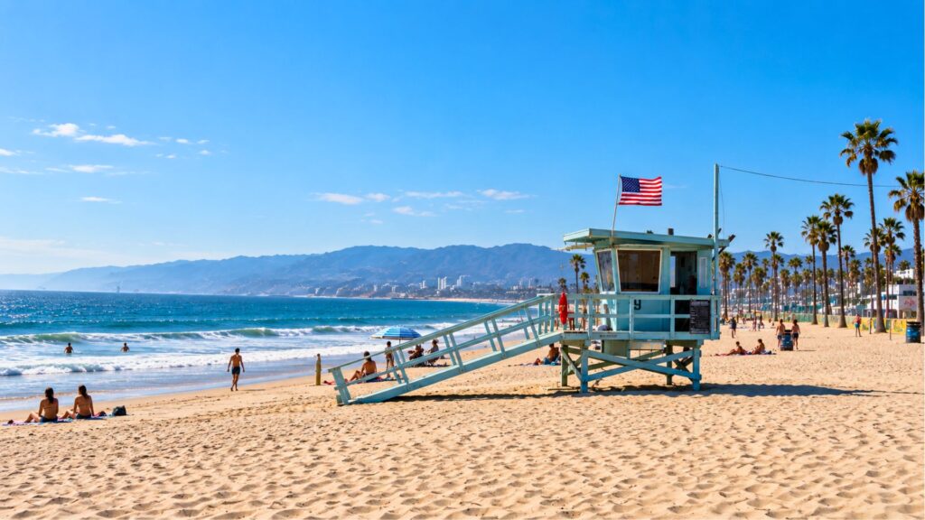 california beach life santa monica
