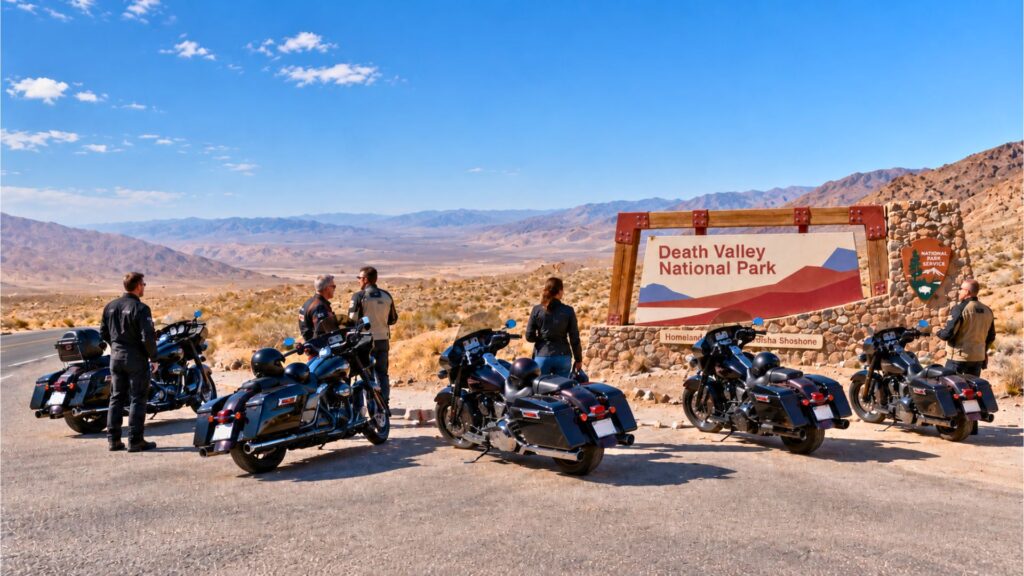california death valley viaggio moto