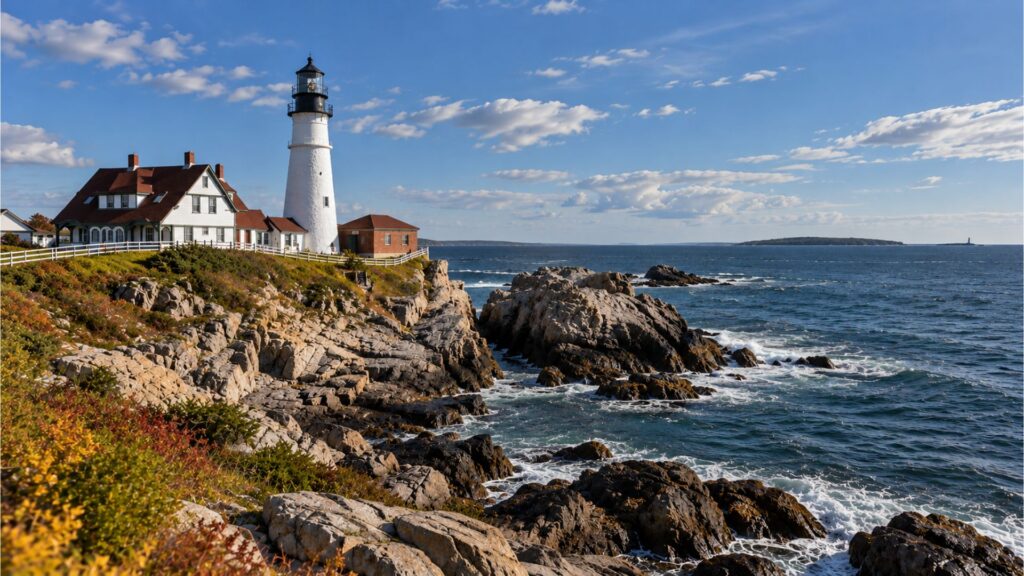 east coast viaggio in moto faro maine