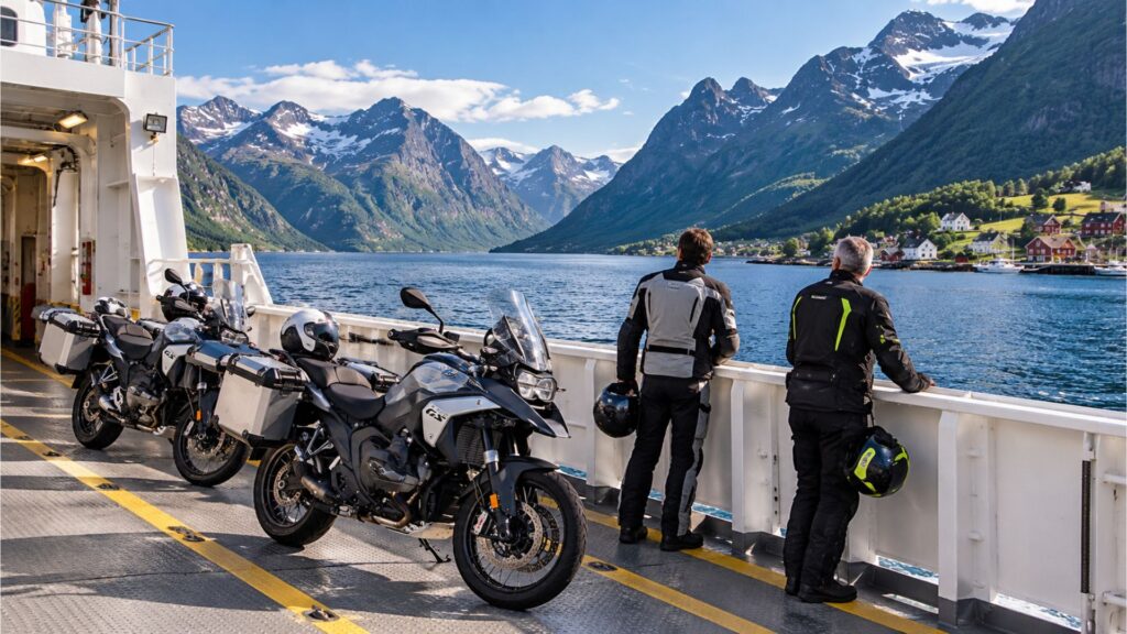 norvegia viaggio in moto traghetto fiordi