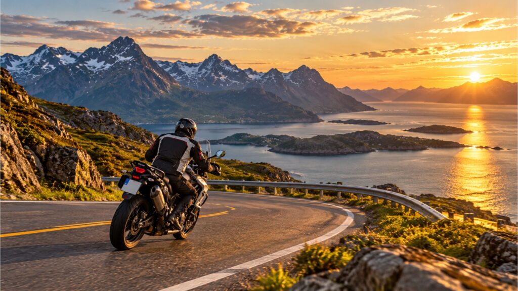 norvegia viaggio in moto triumph tiger fiordi