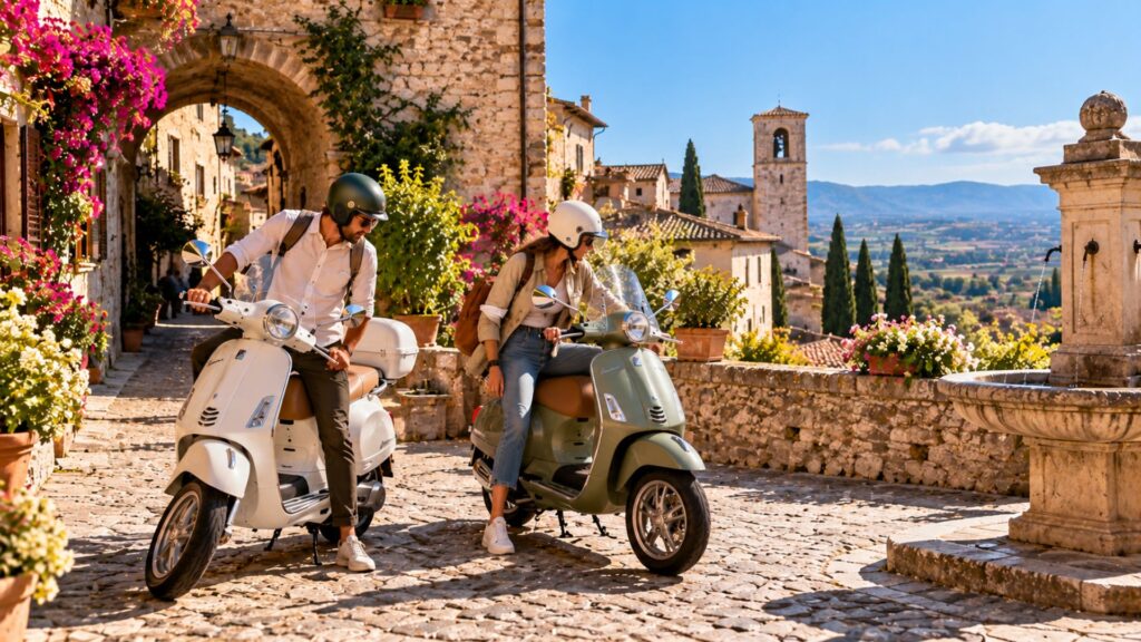 viaggio vespa italia borghi